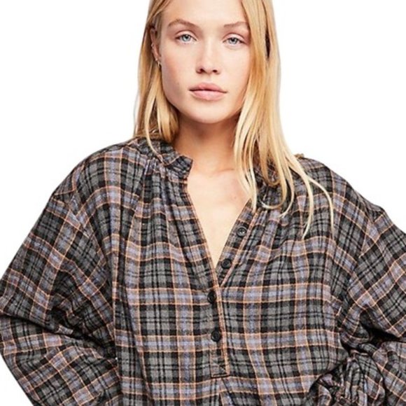 Free People Northern Bound Plaid Shirt - Picture 1 of 14